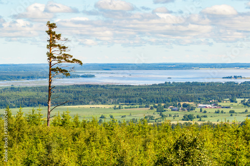 View of the lake hornborgasjon in Sweden photo