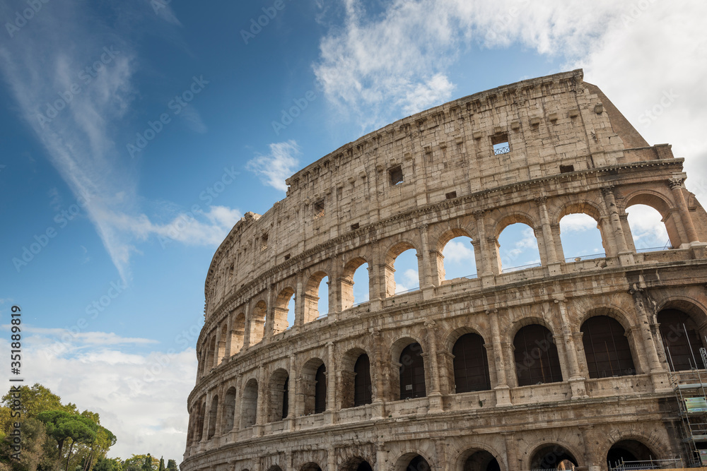 Rome/Italy - 10.22.2015 View of the roman coliseum