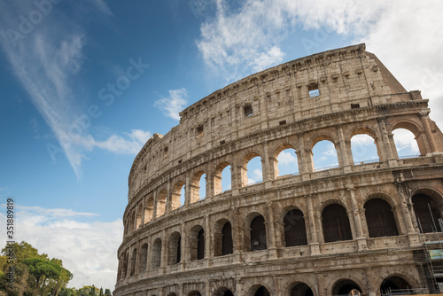 Rome Italy - 10.22.2015 View of the roman coliseum