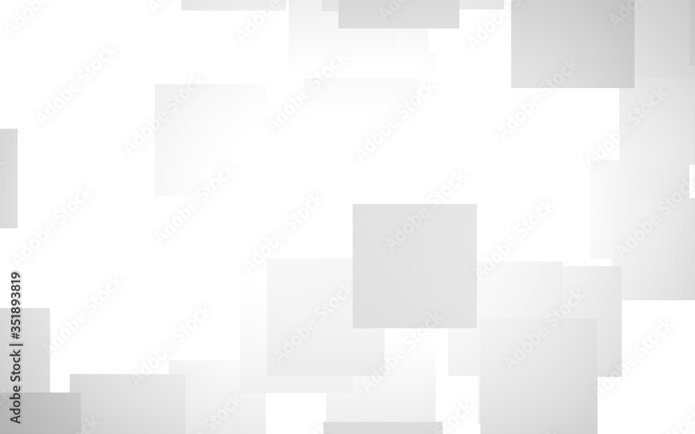 White abstract background. Misty backdrop with grey squares. 3D illustration
