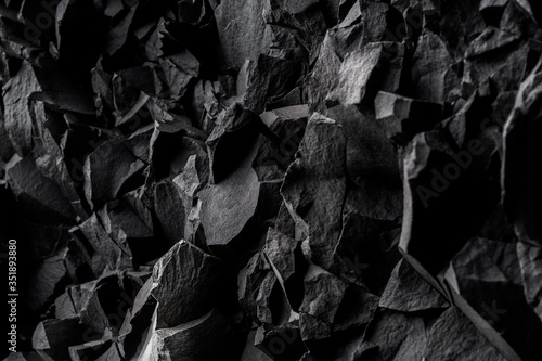 Iceland. The texture of basalt rocks.