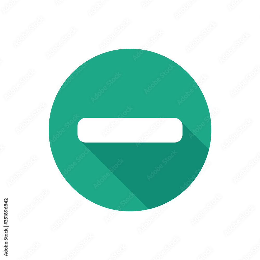 Flat icon minus button vector. For web and application. Flat icon minus button vector. For web and application.