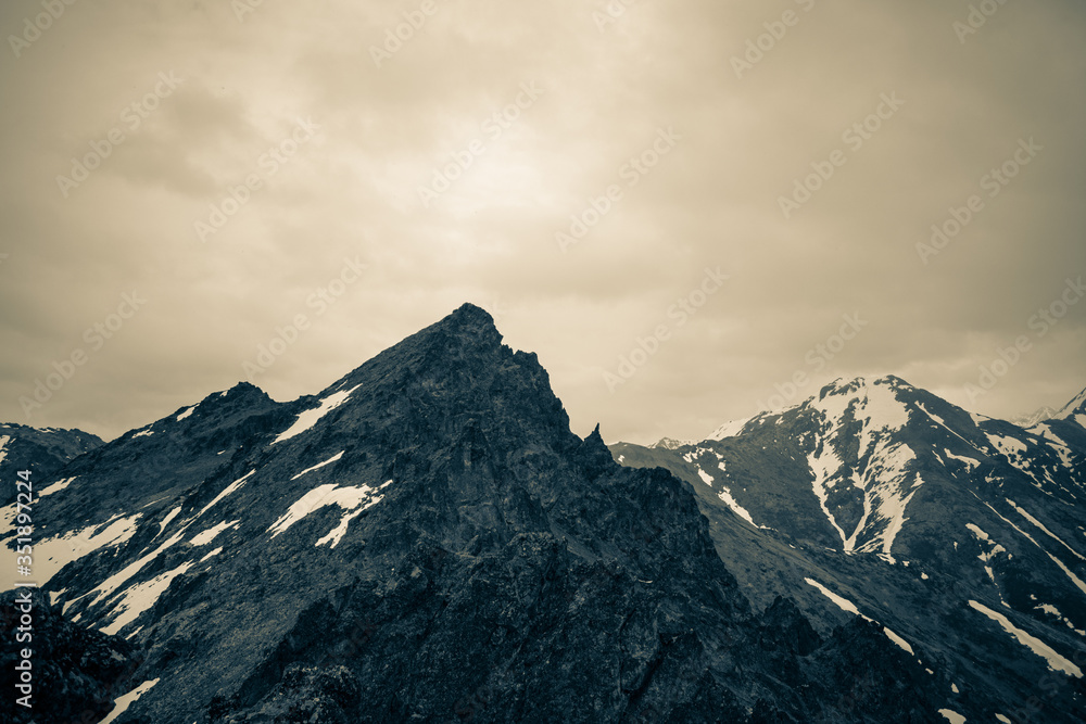 Jagged ridge on an overcast day in Alaska. Jagged ridge on an overcast day in Alaska.