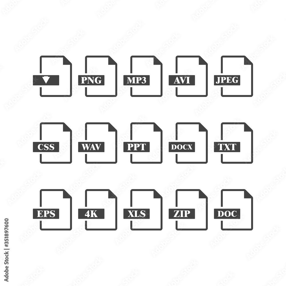set of icons set of icons
