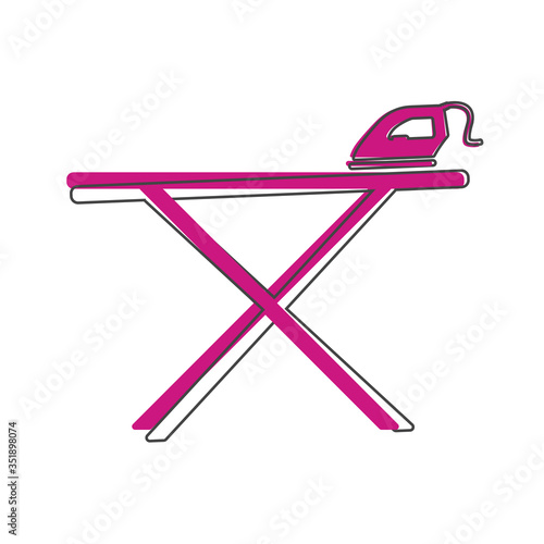 ironing board isolated on white