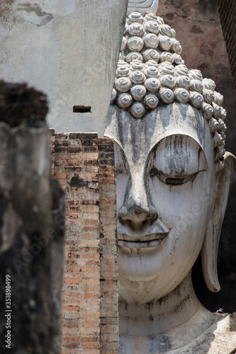 Buddha Statue at Si Chum Temple in Sukhothai.