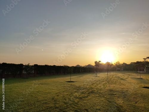 sun rise, beautiful sinrise from garden, beautiful nature, natural landscapes.