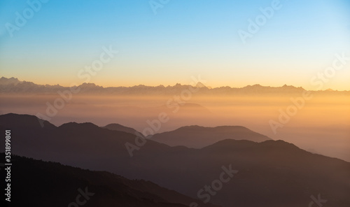 Himalayas morning panorama landscape © YARphotographer