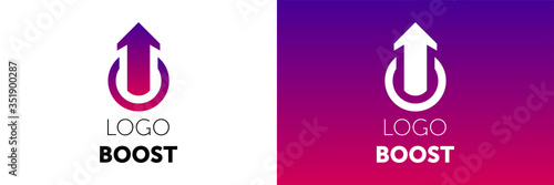 Logo Boost Template Design Vector. boost logotype.