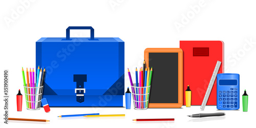 École et Fournitures Scolaires Bleu