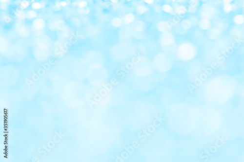 Blurred bokeh with blue color for abstract background