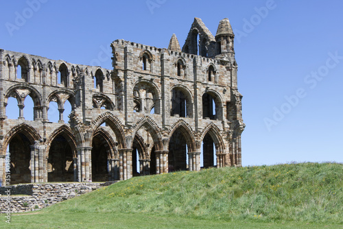 arches at whitby abbey ruins in north Yorkshire U.K.