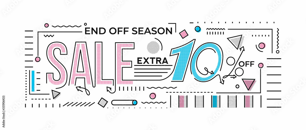 Flash Sale Discount Banner Template Promotion Big sale special offer. end of season special offer banner. vector illustration.