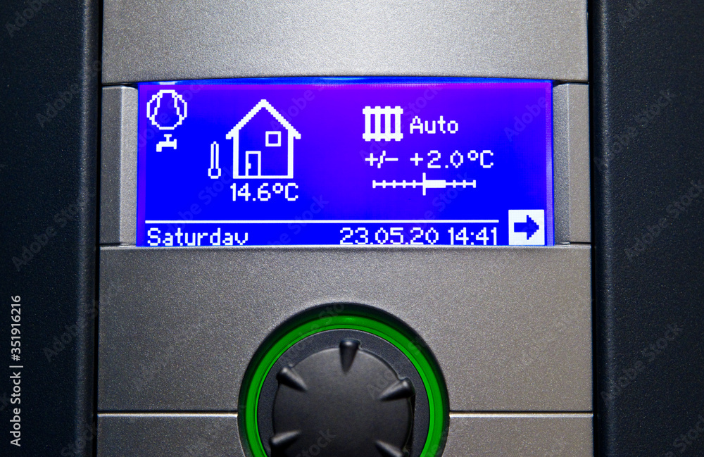 Modern heat pump control panel Stock Photo | Adobe Stock