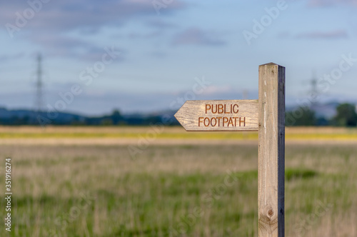 Wooden Footpath Sign Post