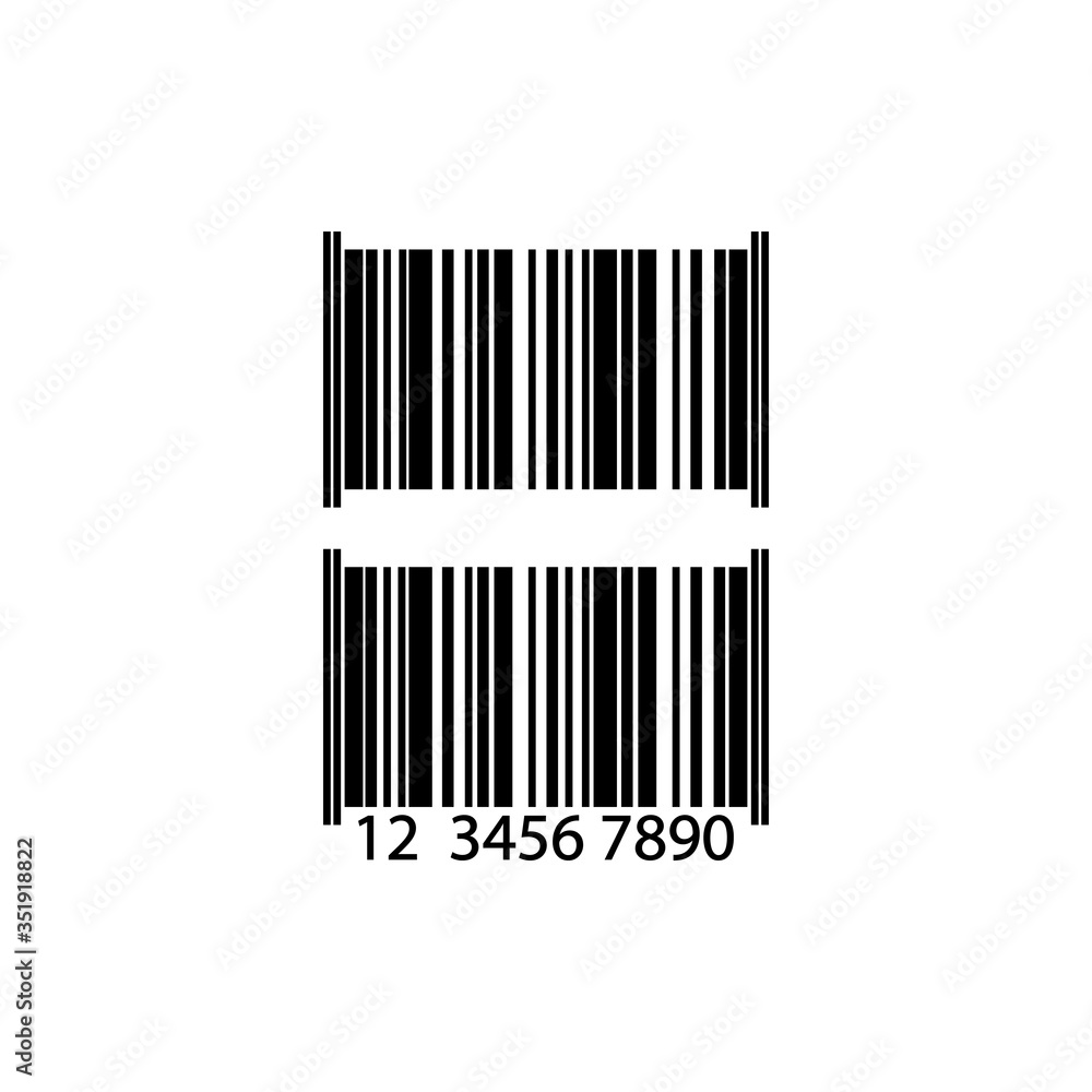 Barcode icon in black on isolated white background. EPS 10 vector. Barcode icon in black on isolated white background. EPS 10 vector.