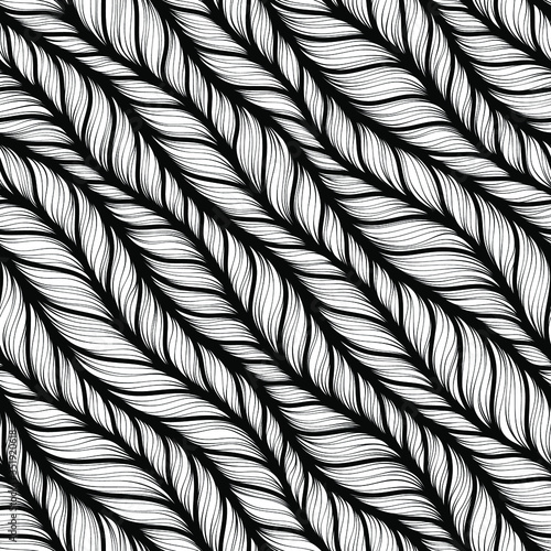 Seamless pattern for coloring book for adult.