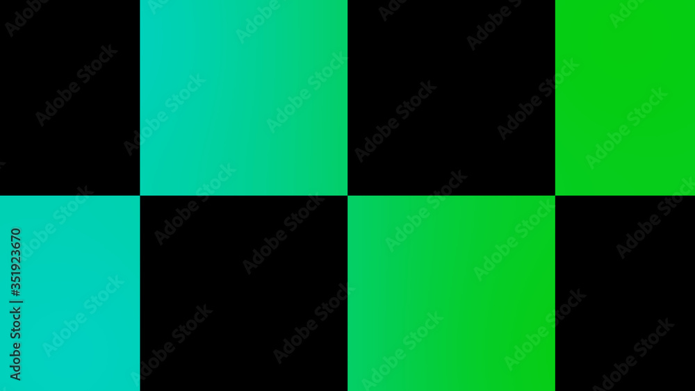 Cyan & green checker board,New chess board abstract background