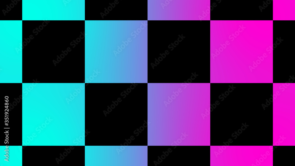 New pink & cyan checker board abstract background