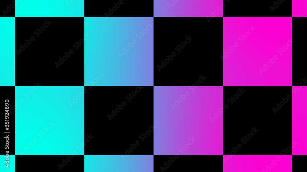 New pink & cyan checker board abstract background