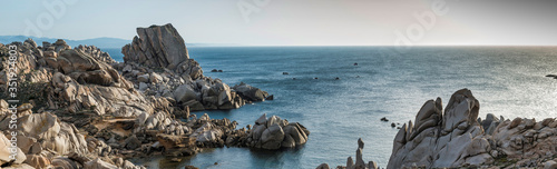 rocks and sea in palua on sardinia island photo
