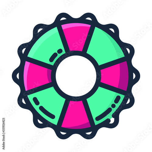 Floaties Vector Icon. Beach Summer Vacation Outline Style
