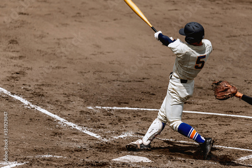 Canvas Print 高校野球試合風景