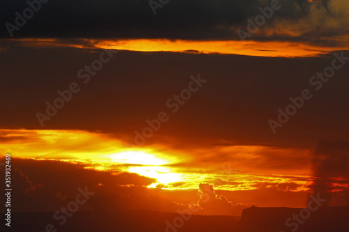 arrival of winter makes the sky reddish