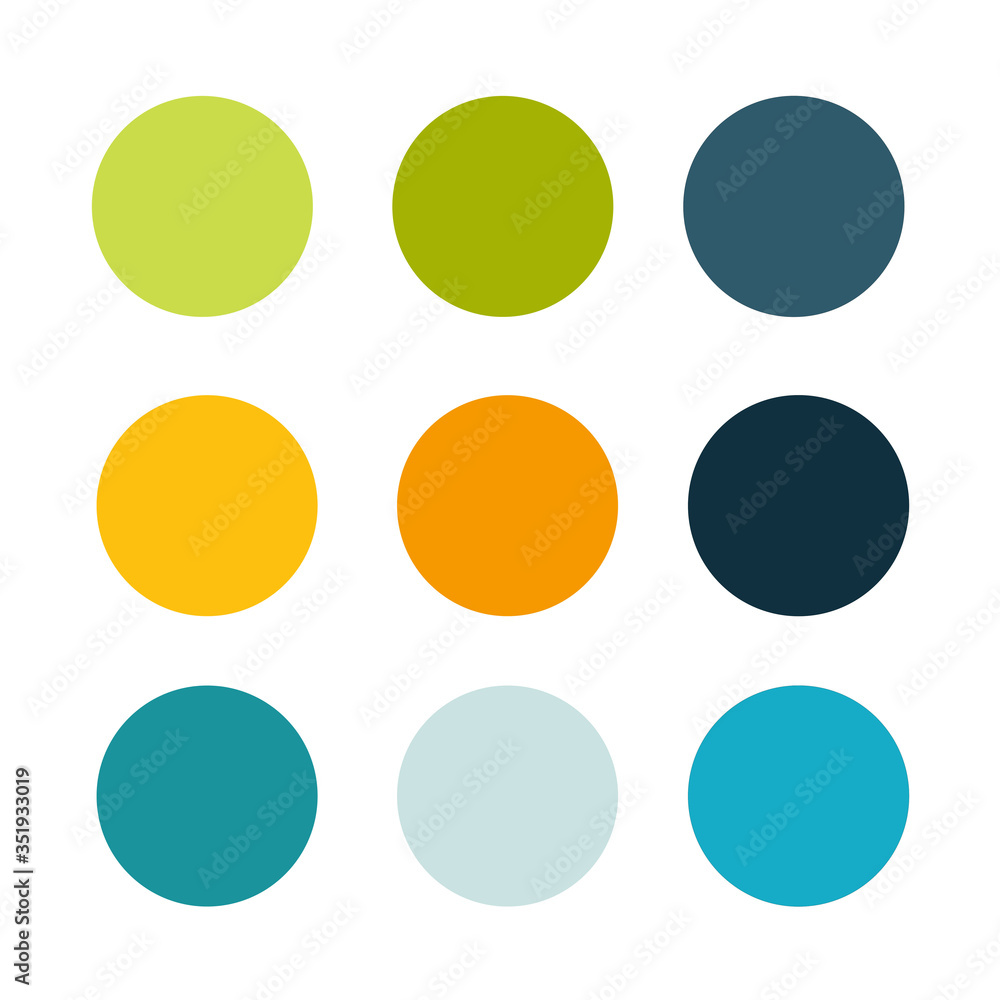 A palette of colorful color combinations. Vector