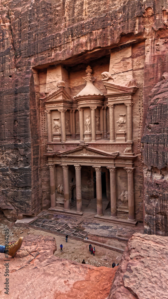 Rock tomb Petra Jordan.