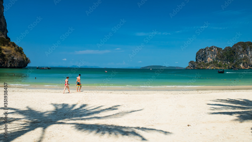 People vacation at Railay Beach, Krabi