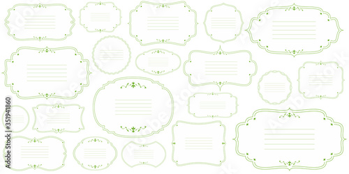 collection vintage retro labels