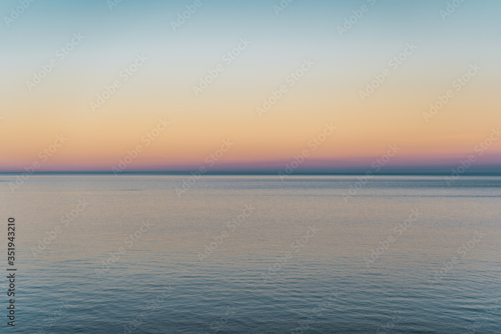 Ocean And Sky At Dusk, Coast Brava, Spain Ocean And Sky At Dusk, Coast Brava, Spain