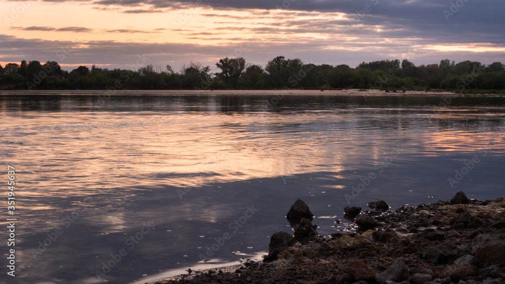 sunset on the Vistula