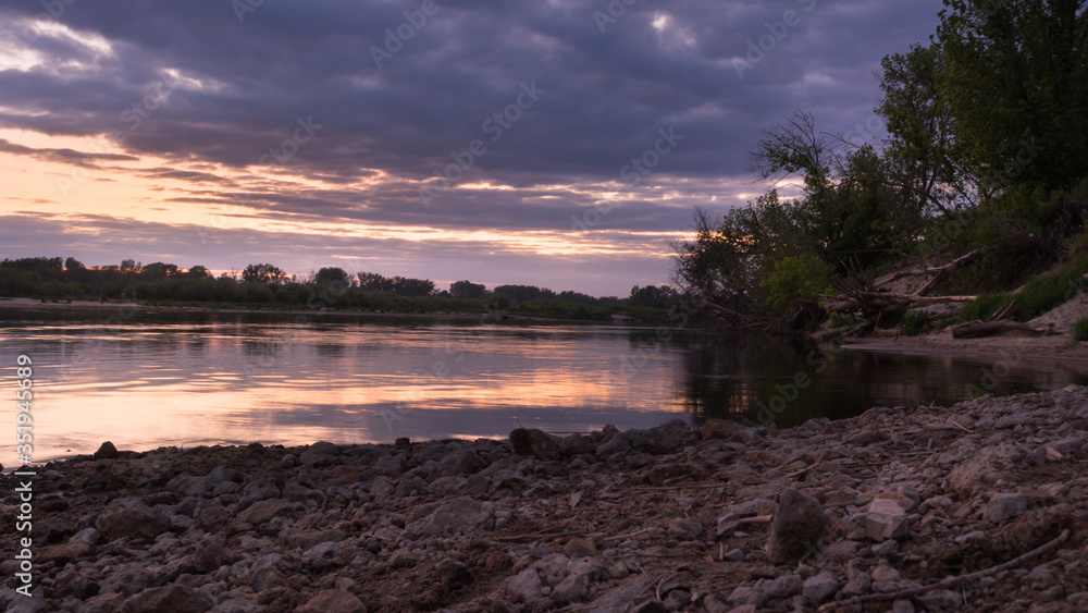 sunset on the Vistula