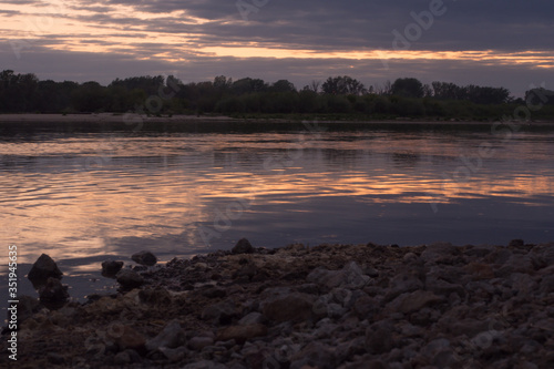 sunset on the Vistula