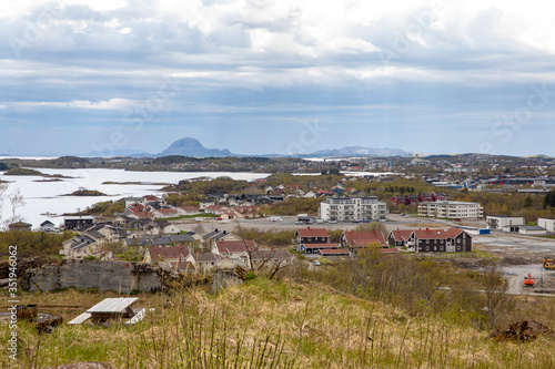 Residential area at Mosheim in Brønnøy municipality, Northern Norway
