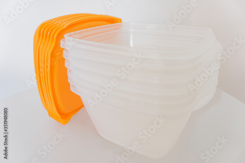 tupperware isolated in white background photo