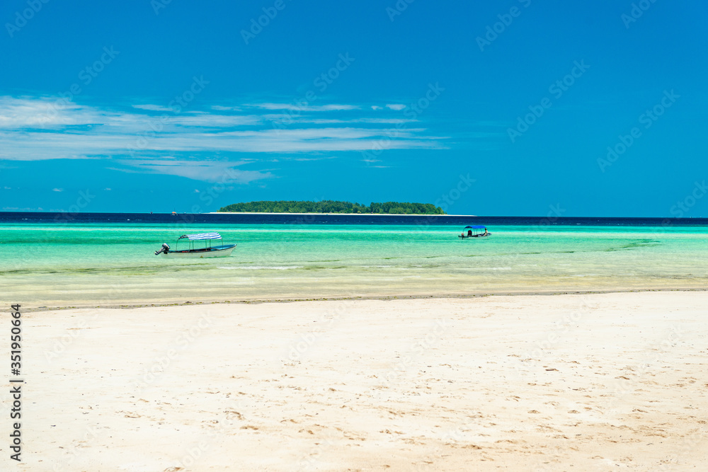 tropical beach with palm trees tropical beach with palm trees