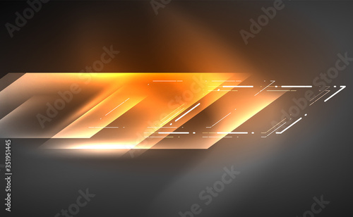 Dynamic neon shiny abstract background. Trendy abstract layout template for business or technology presentation, internet poster or web brochure cover, wallpaper