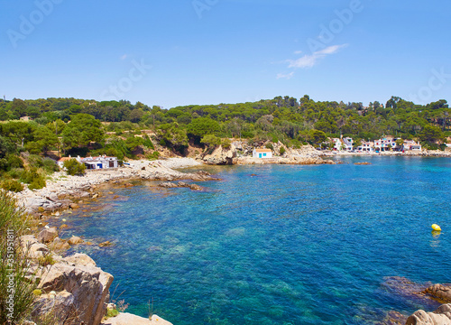 Cala S'Alguer Cove of Palamos, Girona, Catalonia, Spain.