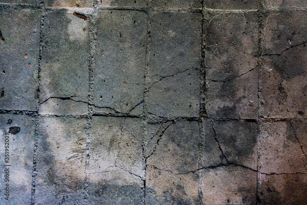 Obraz premium old stones texture on burned wall