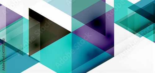 Geometric abstract background, mosaic triangle and hexagon shapes. Trendy abstract layout template for business or technology presentation, internet poster or web brochure cover, wallpaper