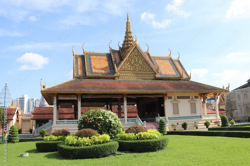 Salle du trône du palais royal à Phnom Penh, Cambodge