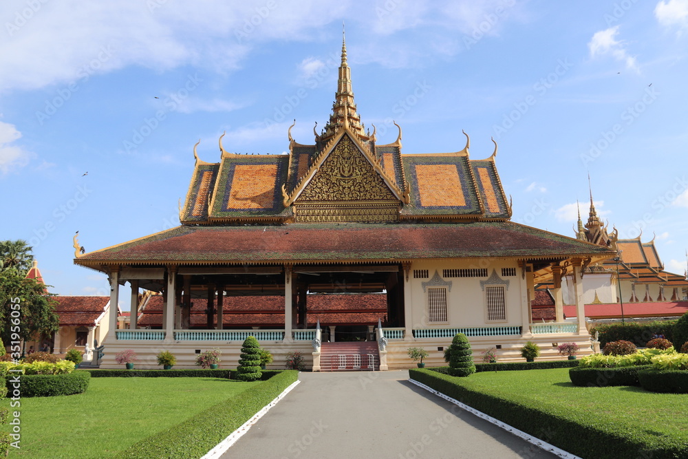 Salle du trône du palais royal à Phnom Penh, Cambodge