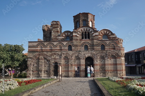 NESEBAR  BULGARIA - 08.09.2019   Church of Christ Pantocrator in the Ancient City of Nesebar  Bulgaria. The Ancient City of Nesebar is a UNESCO World Heritage Site  Church in Nesebar Bulgaria 