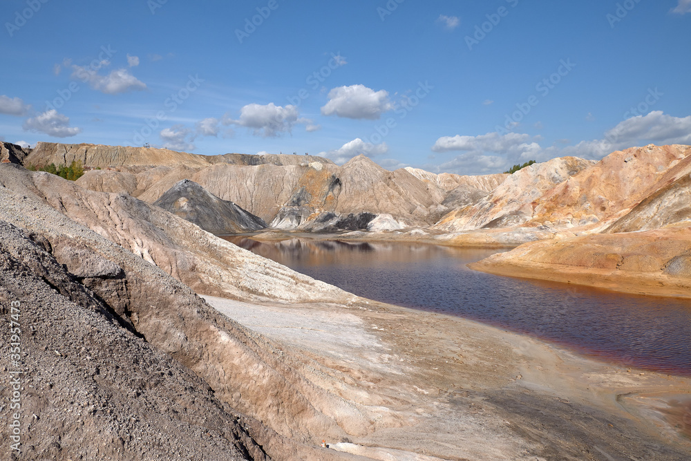 Fototapeta premium mountain landscape with blue sky and lake