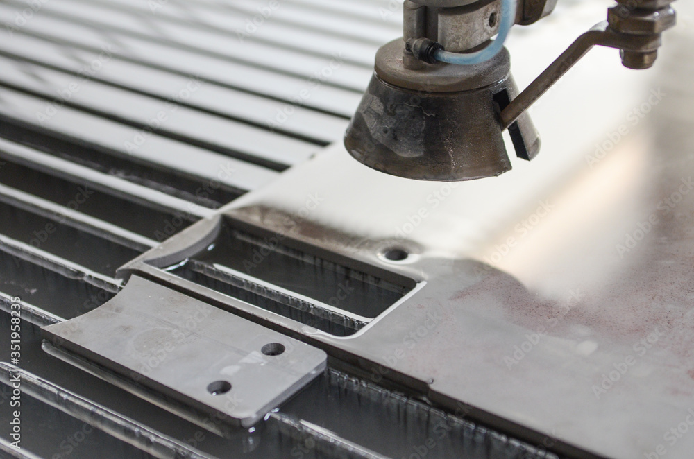 Water jet machine at work Cnc water jet machine Water jet machine at work Cnc water jet machine