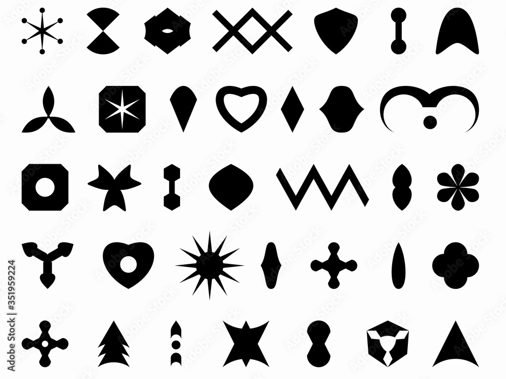 illustration of a various geometric shapes, vector drawing illustration of a various geometric shapes, vector drawing