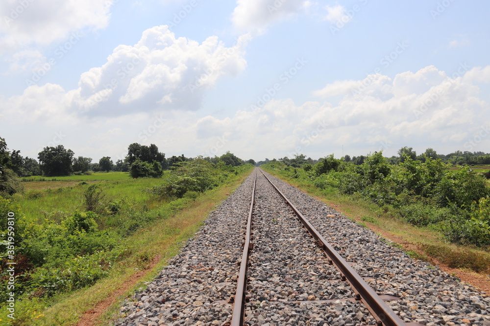 Chemin de fer du train de bambou à Battambang, Cambodge Chemin de fer du train de bambou à Battambang, Cambodge